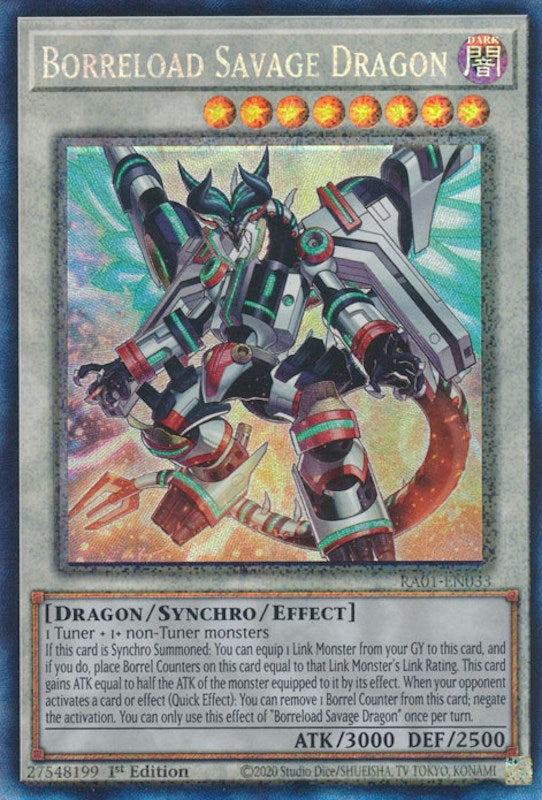 Borreload Savage Dragon [RA01-EN033] Prismatic Collector's Rare Yu-Gi-Oh!