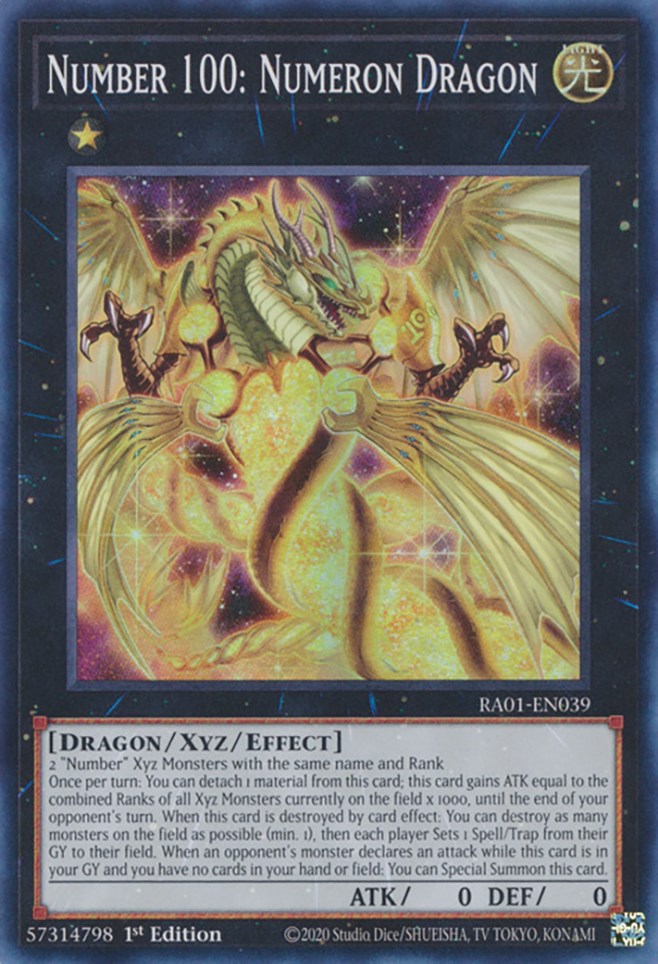 Number 100: Numeron Dragon [RA01-EN039] Super Rare Yu-Gi-Oh!