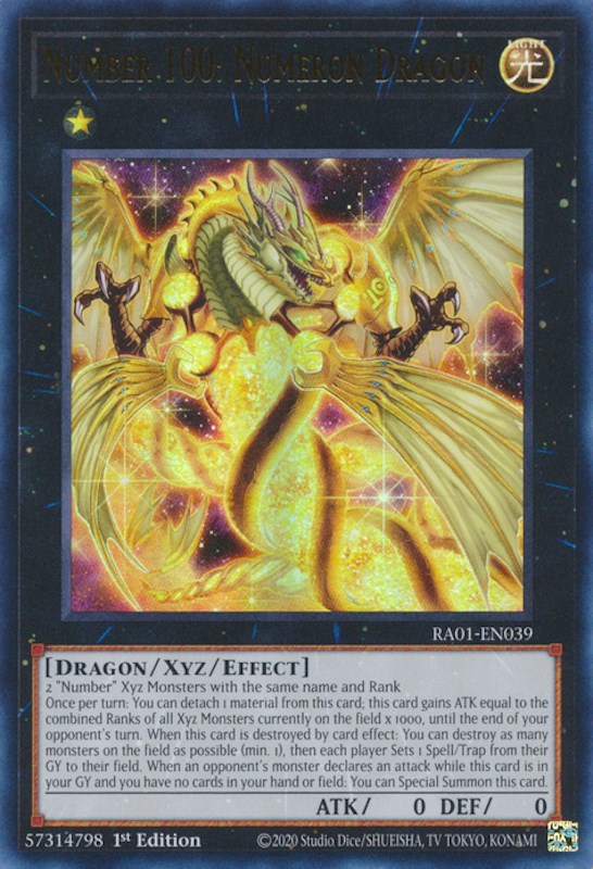 Number 100: Numeron Dragon [RA01-EN039] Ultra Rare Yu-Gi-Oh!