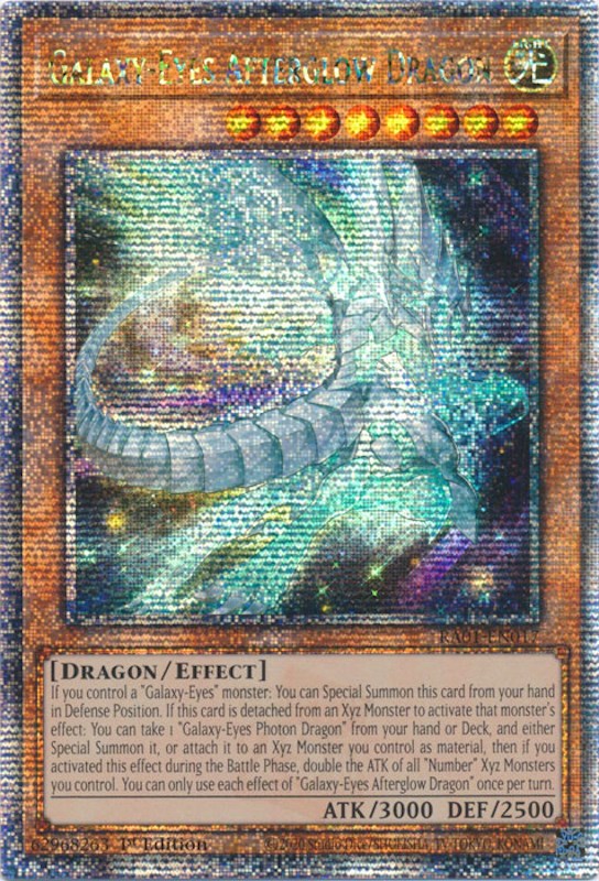 Galaxy-Eyes Afterglow Dragon [RA01-EN017] Quarter Century Secret Rare Yu-Gi-Oh!
