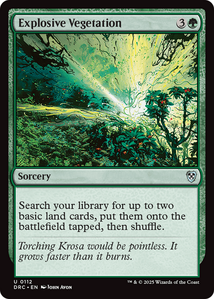 Explosive Vegetation [Aetherdrift Commander] Magic: The Gathering