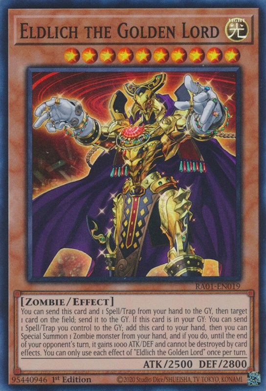 Eldlich the Golden Lord [RA01-EN019] Super Rare Yu-Gi-Oh!