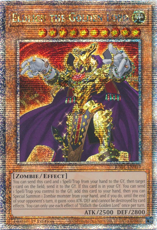 Eldlich the Golden Lord [RA01-EN019] Quarter Century Secret Rare Yu-Gi-Oh!