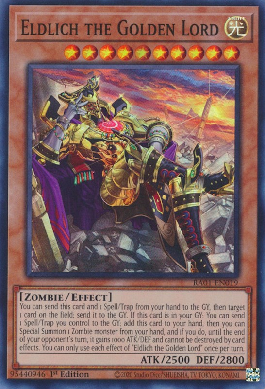 Eldlich the Golden Lord (Alternate Art) [RA01-EN019] Super Rare Yu-Gi-Oh!
