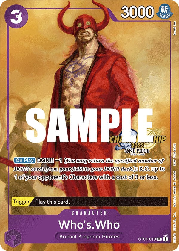 Who's.Who (CS 2023 Celebration Pack) [One Piece Promotion Cards] Bandai