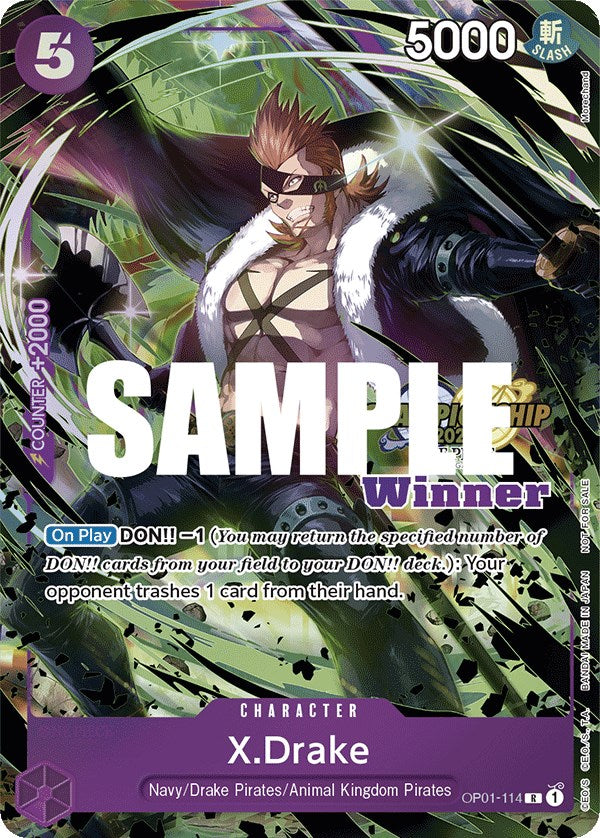 X.Drake (CS 2023 Top Players Pack) [Winner] [One Piece Promotion Cards] Bandai