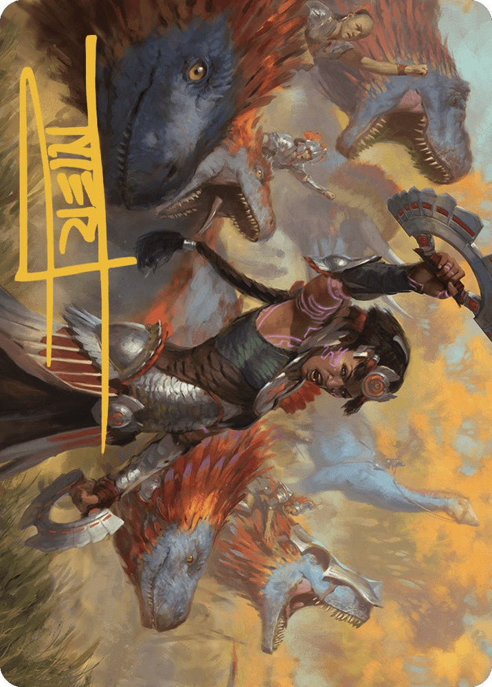 Huatli, Poet of Unity Art Card (Gold-Stamped Signature) [The Lost Caverns of Ixalan Art Series] Magic: The Gathering