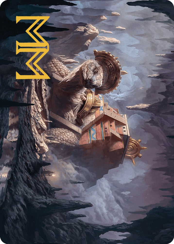 Bedrock Tortoise Art Card (Gold-Stamped Signature) [The Lost Caverns of Ixalan Art Series] Magic: The Gathering