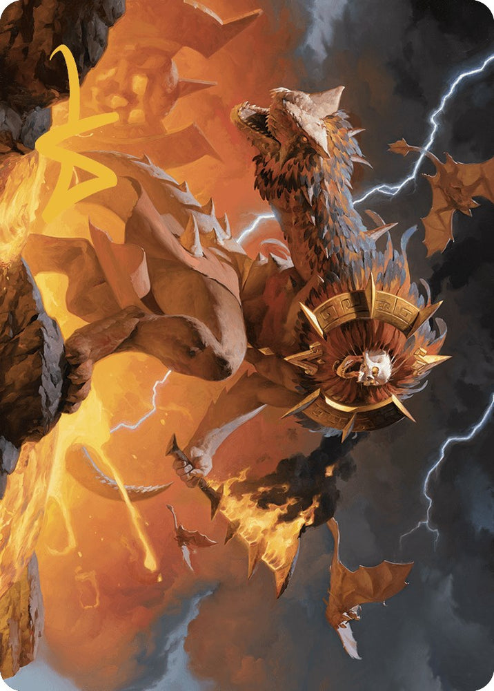 Ojer Axonil, Deepest Might Art Card (Gold-Stamped Signature) [The Lost Caverns of Ixalan Art Series] Magic: The Gathering