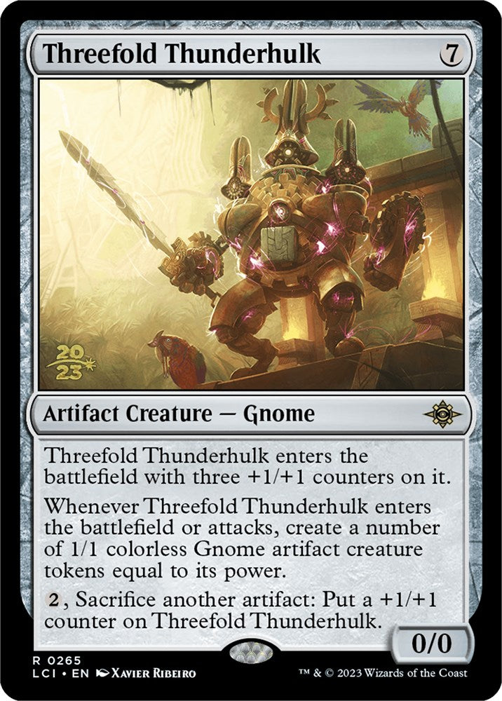 Threefold Thunderhulk [The Lost Caverns of Ixalan Prerelease Cards] Magic: The Gathering