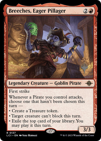 Breeches, Eager Pillager (Promo Pack) [The Lost Caverns of Ixalan Promos] Magic: The Gathering