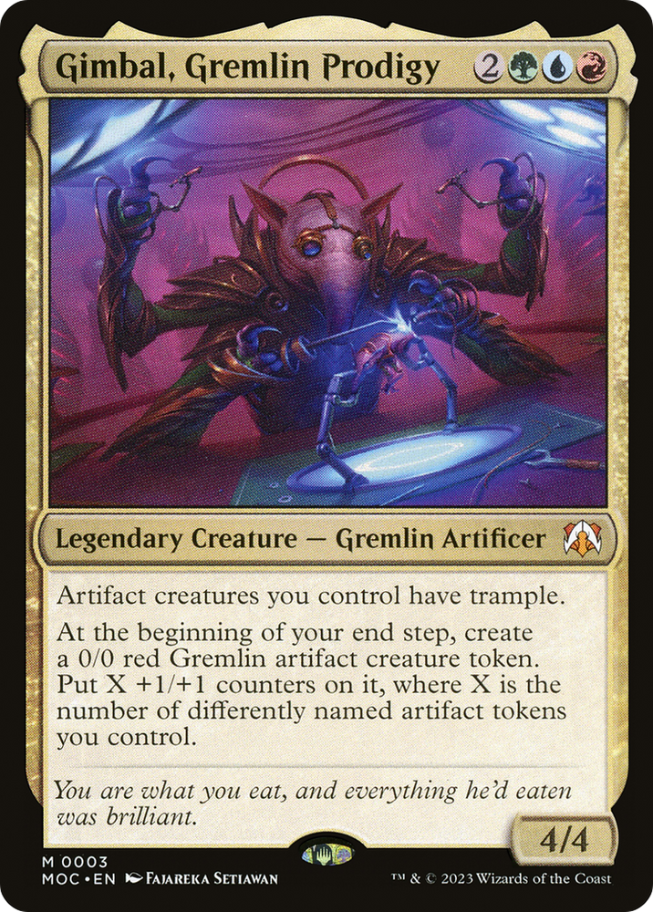 Gimbal, Gremlin Prodigy [March of the Machine Commander] Magic: The Gathering