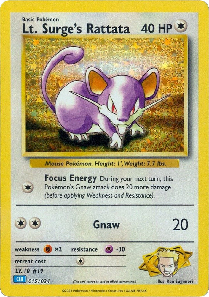 Lt. Surge's Rattata [Trading Card Game Classic] Pokémon
