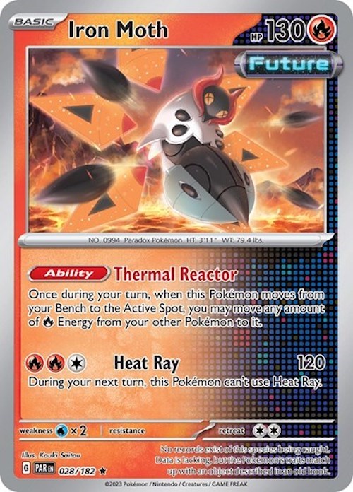 Iron Moth (028/182) (Cosmos Holo) [Scarlet & Violet: Paradox Rift] Pokémon