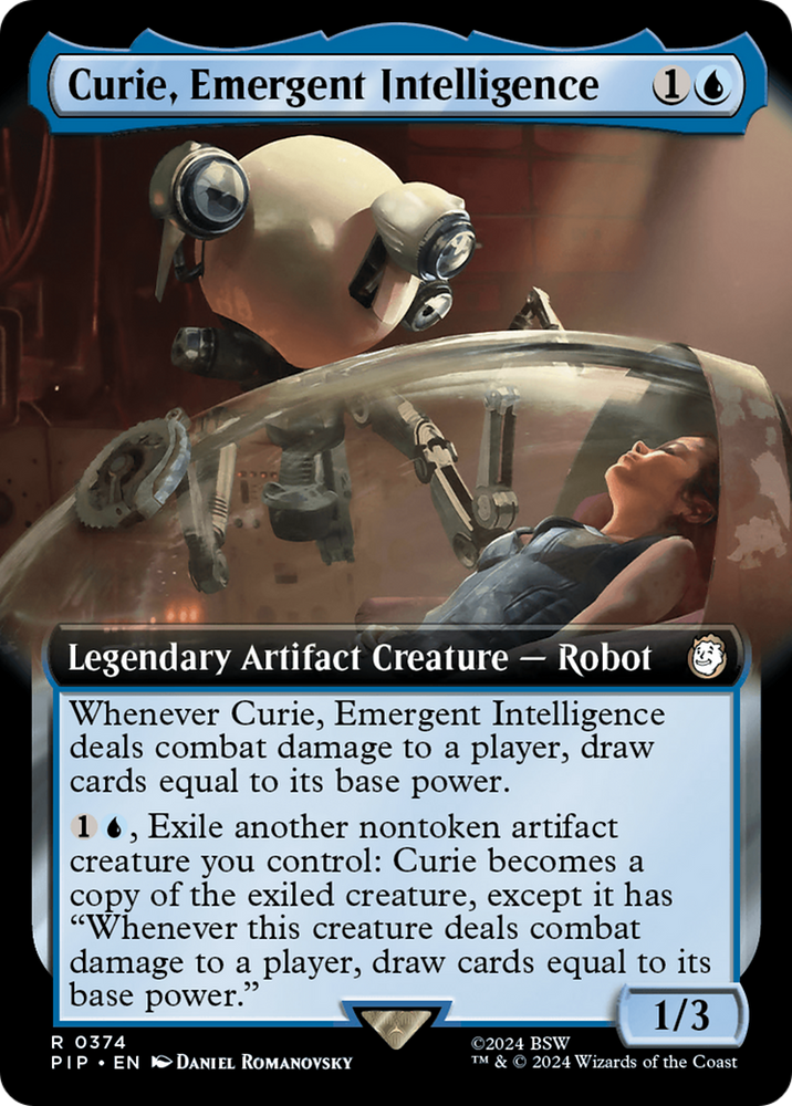 Curie, Emergent Intelligence (Extended Art) [Fallout] Magic: The Gathering