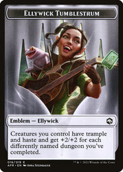 Spider // Ellywick Tumblestrum Emblem Double-Sided Token [Dungeons & Dragons: Adventures in the Forgotten Realms Tokens] Magic: The Gathering