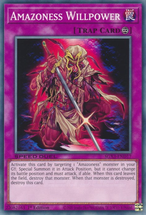 Amazoness Willpower [SGX3-END17] Common Yu-Gi-Oh!