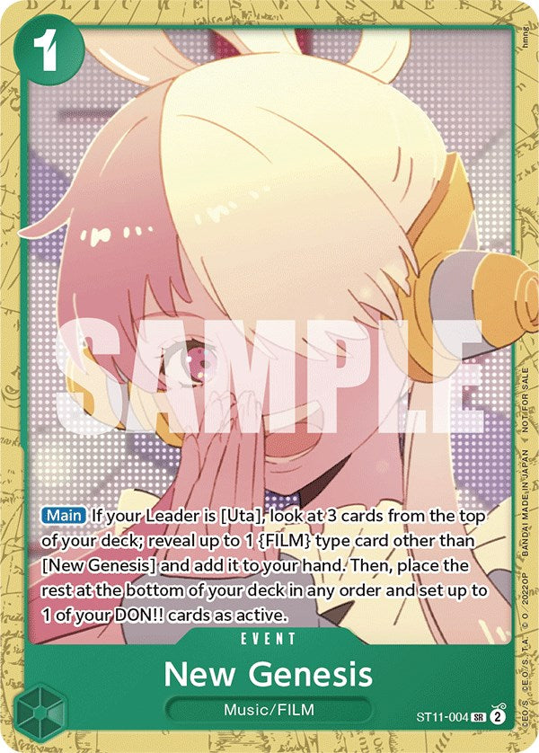 New Genesis (Starter Deck 11: Uta Deck Battle) [One Piece Promotion Cards] Bandai