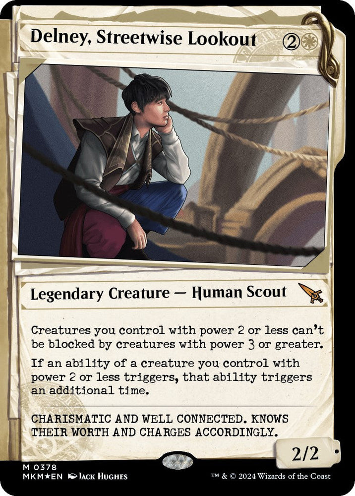 Delney, Streetwise Lookout (Showcase) (Invisible Ink) [Murders at Karlov Manor] Magic: The Gathering