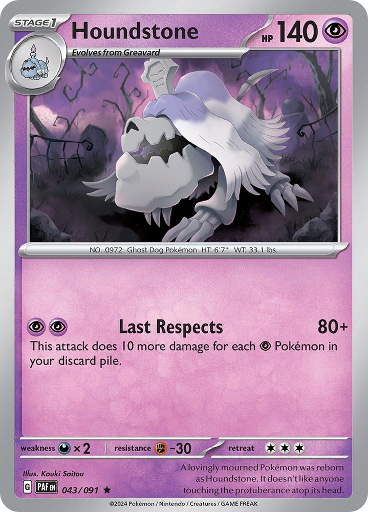 Houndstone (043/091) [Scarlet & Violet: Paldean Fates] Pokémon
