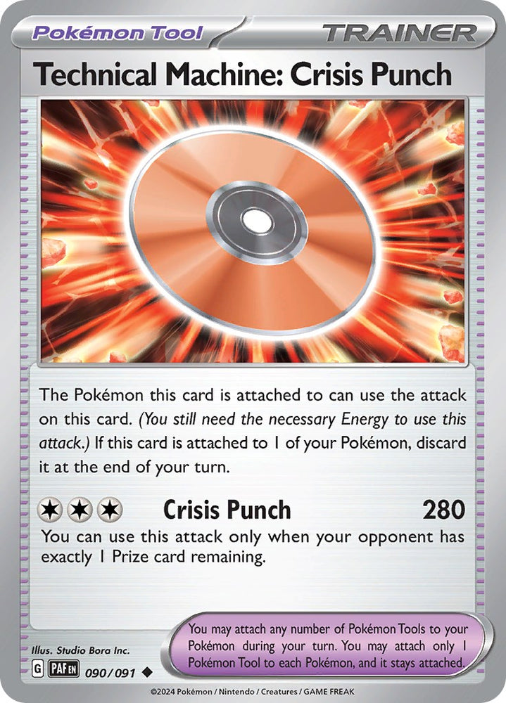 Technical Machine: Crisis Punch (090/091) [Scarlet & Violet: Paldean Fates] Pokémon