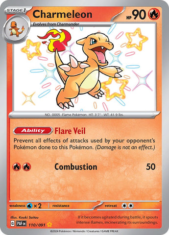 Charmeleon (110/091) [Scarlet & Violet: Paldean Fates] Pokémon