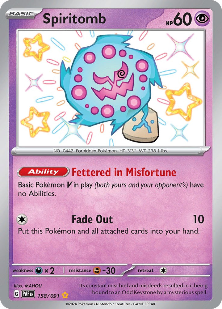 Spiritomb (158/091) [Scarlet & Violet: Paldean Fates] Pokémon