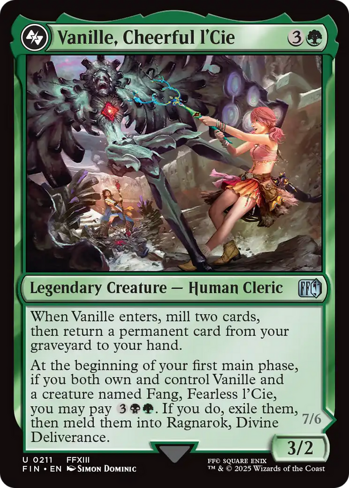 Vanille, Cheerful l'Cie // Ragnarok, Divine Deliverance [FINAL FANTASY] Magic: The Gathering
