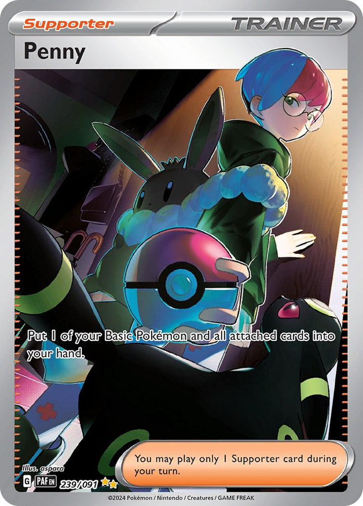 scarlet and violet paldean fates rare cards Penny (239/091) [Scarlet & Violet: Paldean Fates]