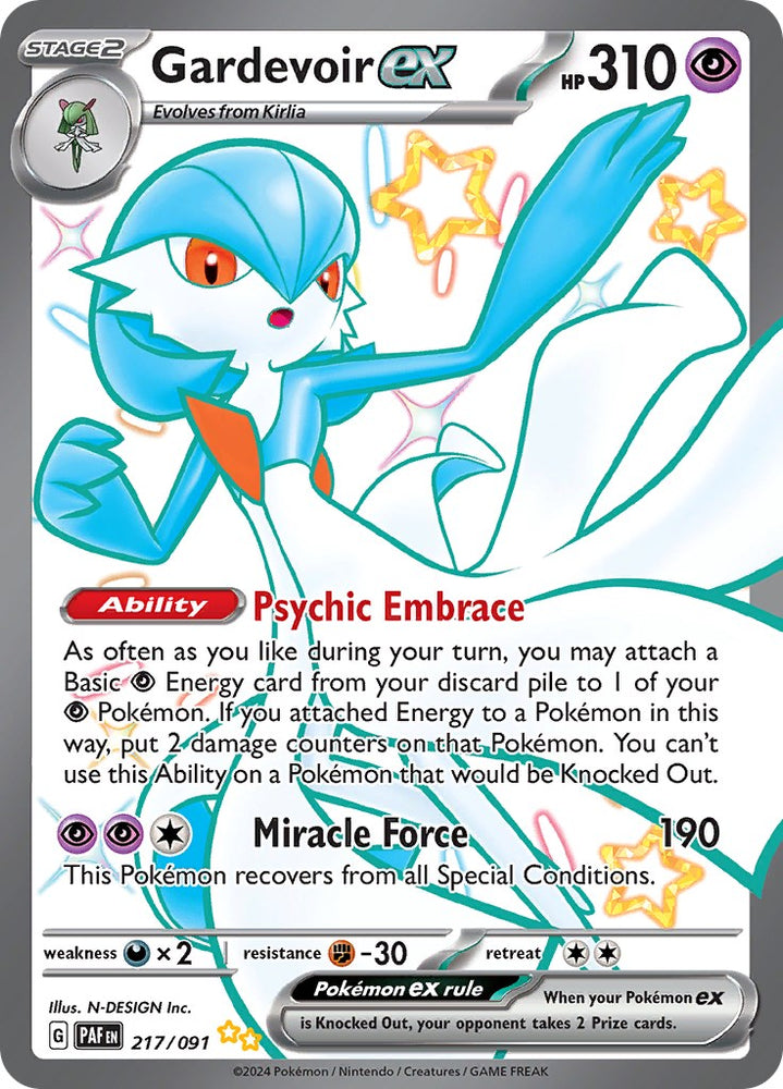 Gardevoir ex (217/091) [Scarlet & Violet: Paldean Fates] Pokémon