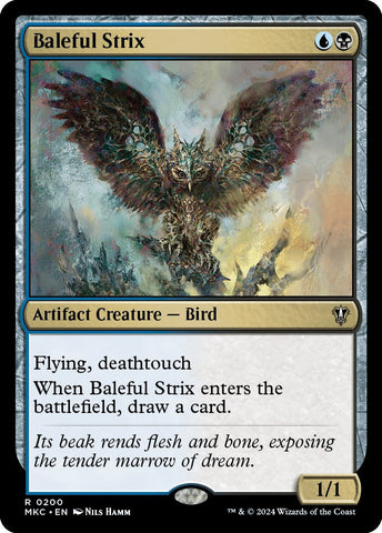 Baleful Strix [Murders at Karlov Manor Commander] Magic: The Gathering