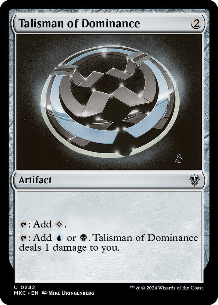 Talisman of Dominance [Murders at Karlov Manor Commander] Magic: The Gathering