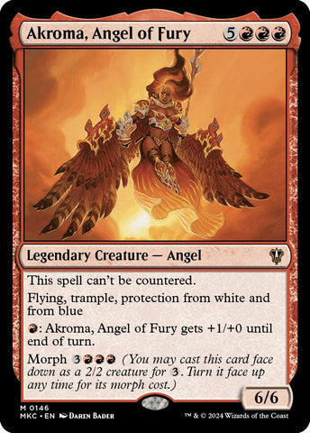 Akroma, Angel of Fury [Murders at Karlov Manor Commander] Magic: The Gathering