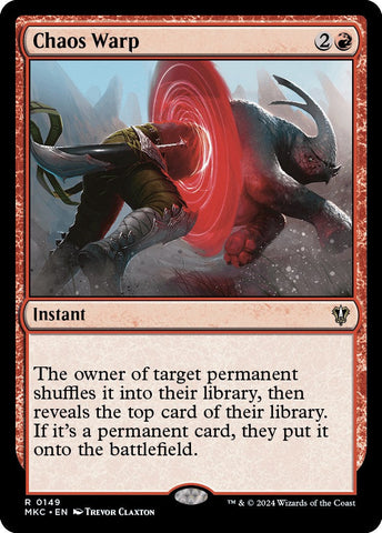 Chaos Warp [Murders at Karlov Manor Commander] Magic: The Gathering