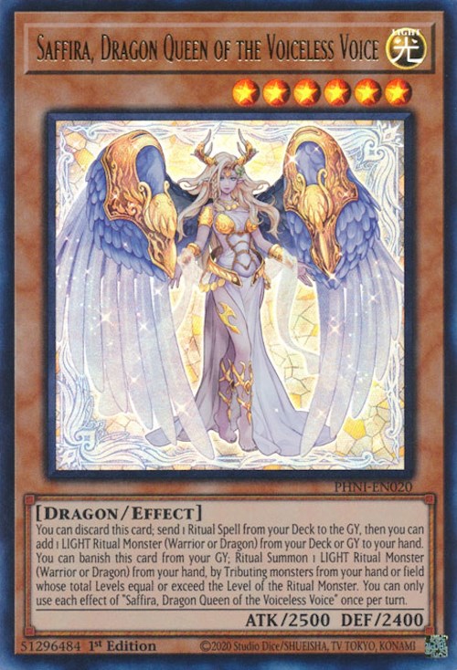 Saffira, Dragon Queen of the Voiceless Voice [PHNI-EN020] Ultra Rare Yu-Gi-Oh!