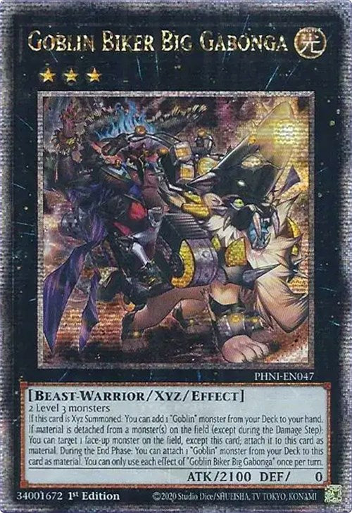 Goblin Biker Big Gabonga [PHNI-EN047] Quarter Century Secret Rare Yu-Gi-Oh!