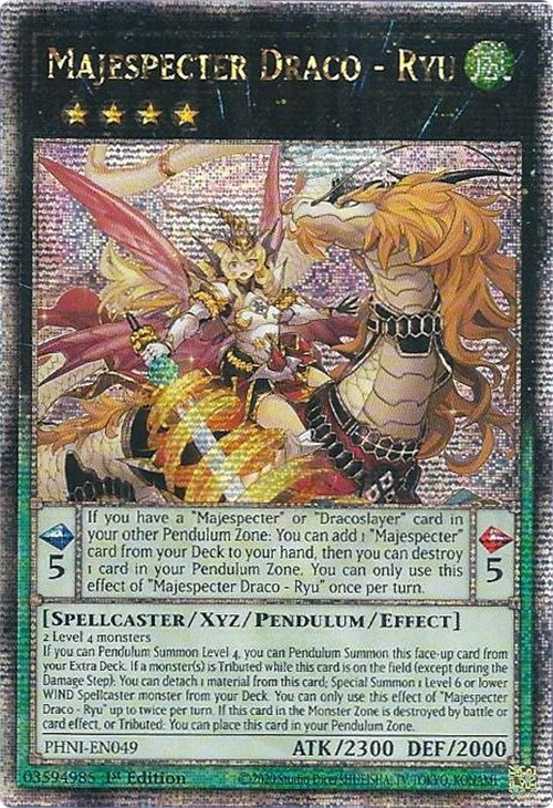 Majespecter Draco - Ryu [PHNI-EN049] Quarter Century Secret Rare Yu-Gi-Oh!