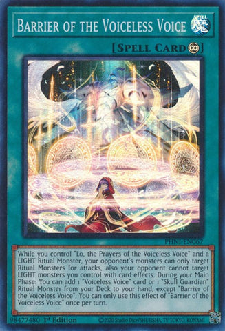 Barrier of the Voiceless Voice [PHNI-EN067] Super Rare Yu-Gi-Oh!