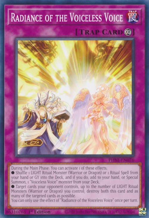 Radiance of the Voiceless Voice [PHNI-EN076] Common Yu-Gi-Oh!