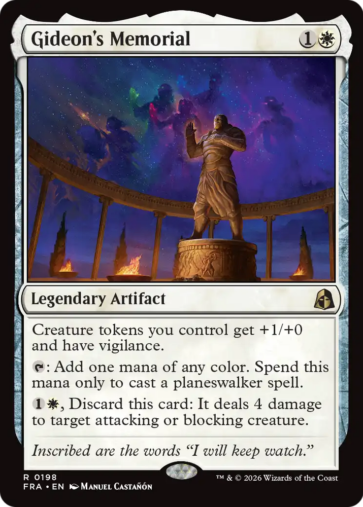 Gideon's Memorial [Reality Fracture] Magic: The Gathering