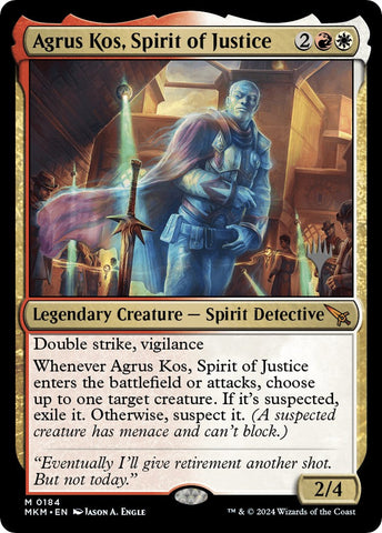 Agrus Kos, Spirit of Justice (Promo Pack) [Murders at Karlov Manor Promos] Magic: The Gathering