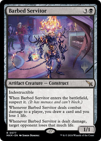 Barbed Servitor (Promo Pack) [Murders at Karlov Manor Promos] Magic: The Gathering
