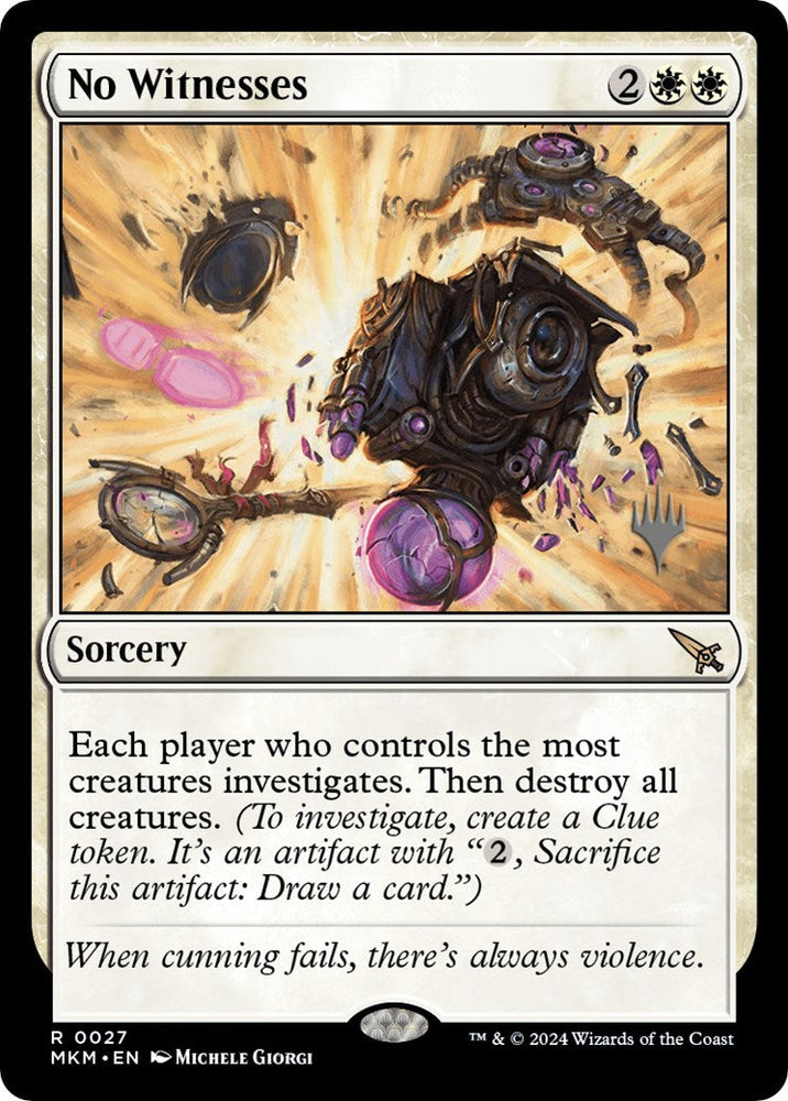 No Witnesses (Promo Pack) [Murders at Karlov Manor Promos] Magic: The Gathering