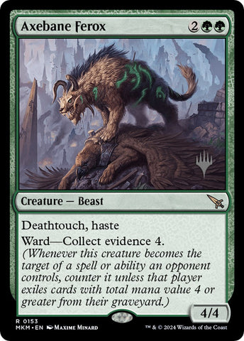 Axebane Ferox (Promo Pack) [Murders at Karlov Manor Promos] Magic: The Gathering