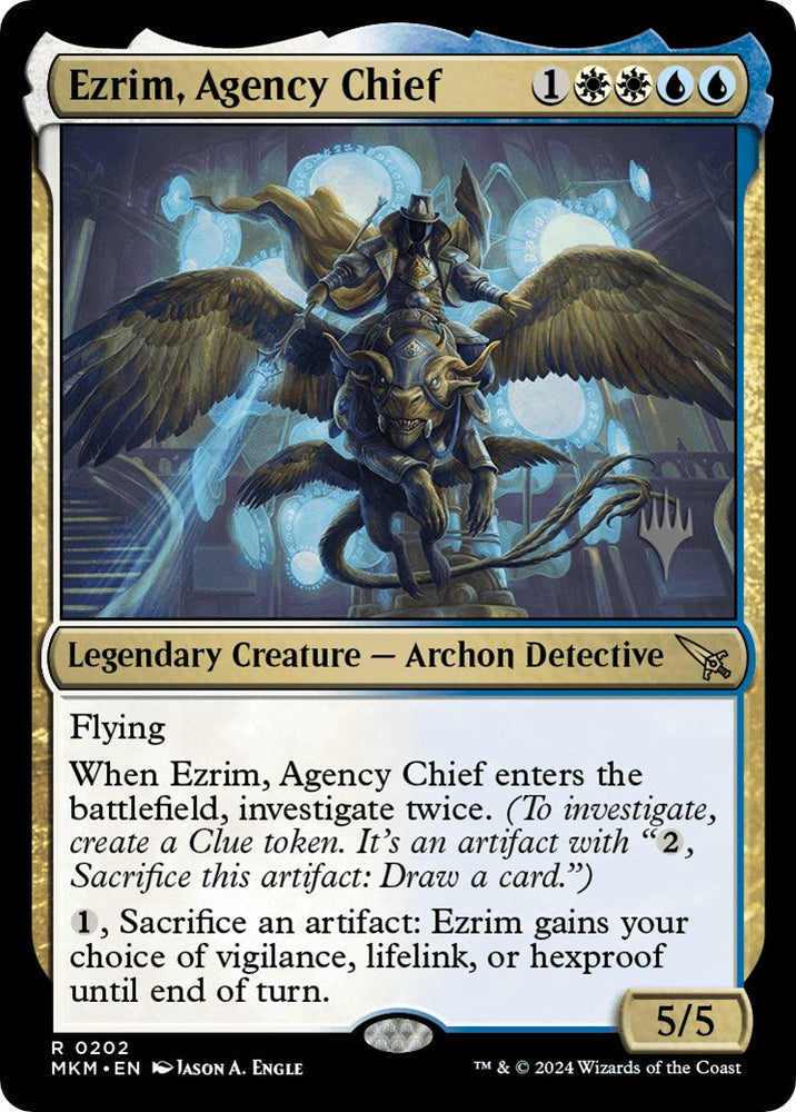 Ezrim, Agency Chief (Promo Pack) [Murders at Karlov Manor Promos] Magic: The Gathering