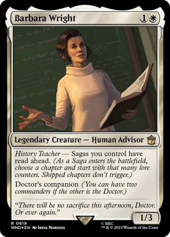 Barbara Wright (Surge Foil) [Doctor Who] Magic: The Gathering
