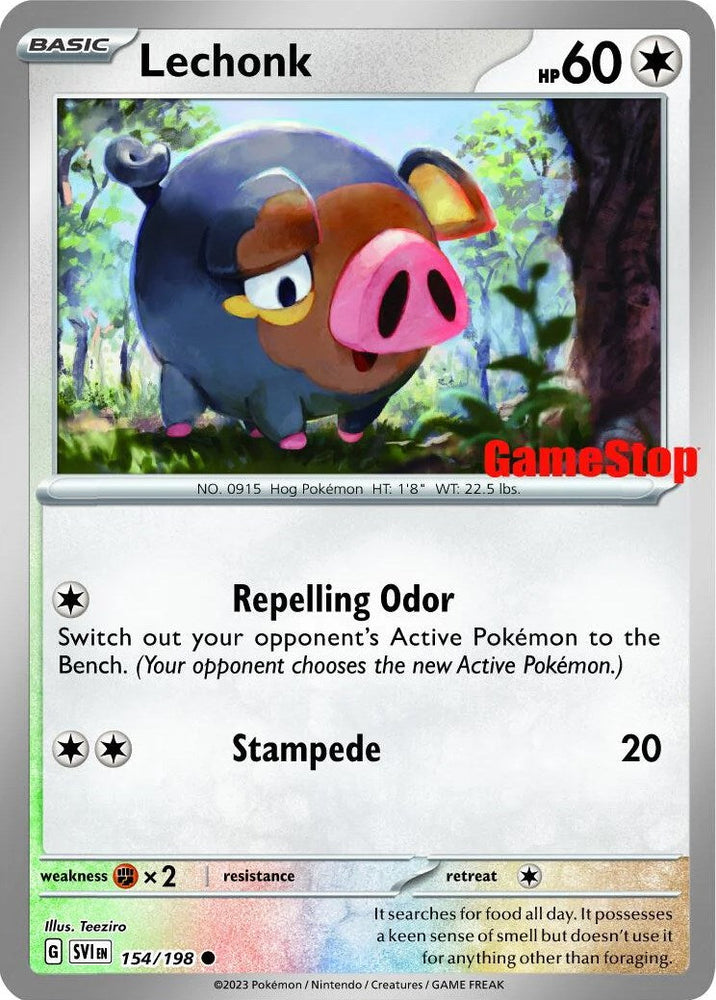 Lechonk (154/198) (GameStop Promo) [Scarlet & Violet: Base Set] Pokémon