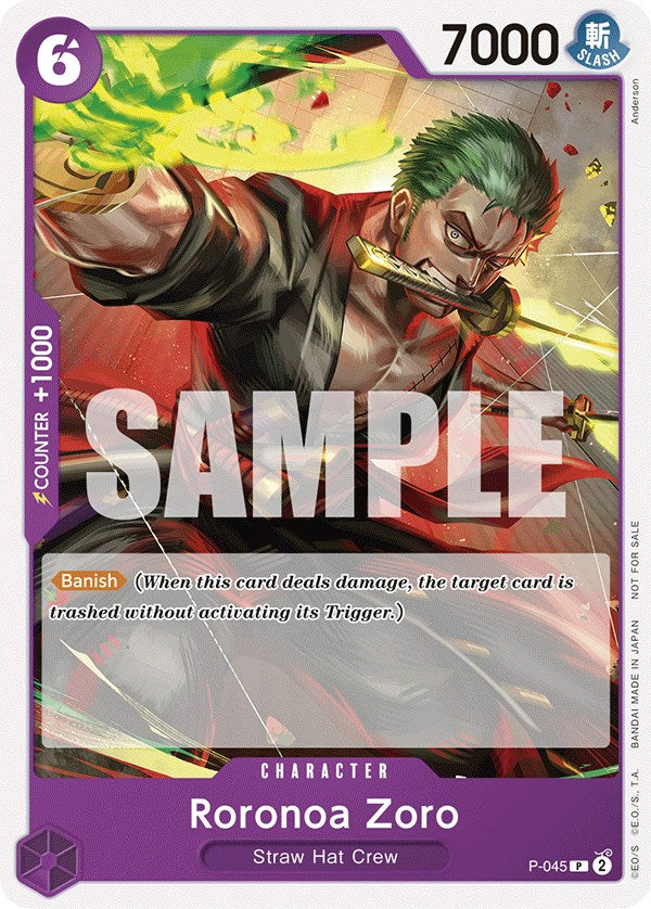 Roronoa Zoro (OP-06 Pre-Release Tournament) [Participant] [One Piece Promotion Cards] Bandai