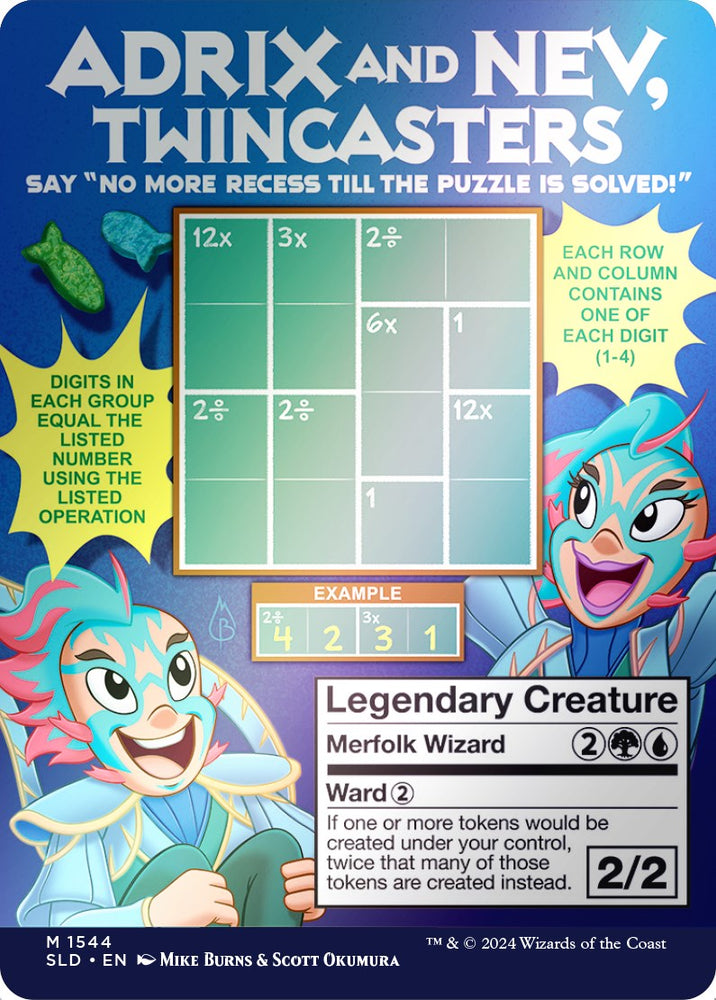 Adrix and Nev, Twincasters (Rainbow Foil) [Secret Lair Drop Series] Magic: The Gathering