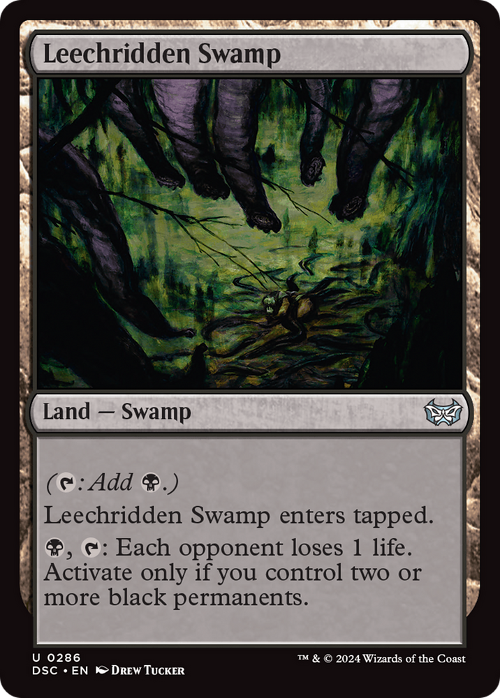 Leechridden Swamp [Duskmourn: House of Horror Commander] Magic: The Gathering